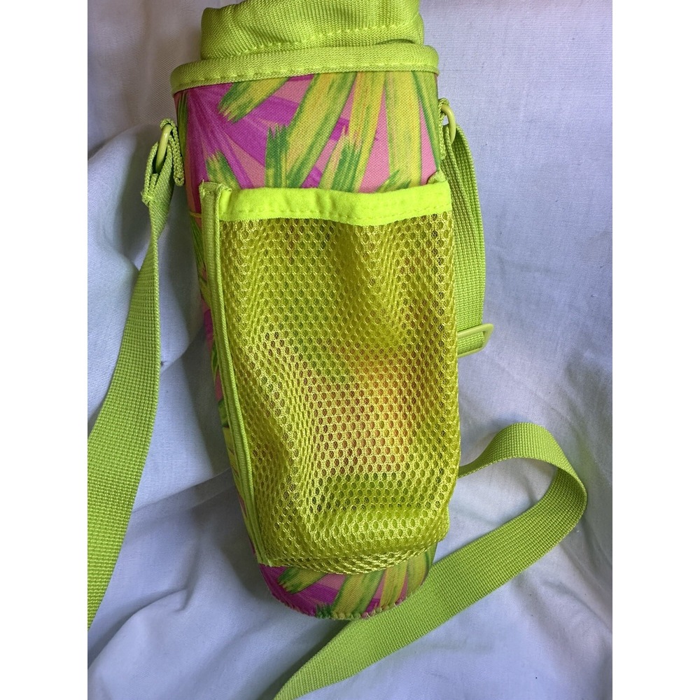 MY TAGALONGS ✨ Water Bottle Purse/Holder✨ Bright Lime Green & Pink Summer Design